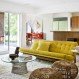 Home Interior, Complete your Warm- Look Living Room through Yellow Leather Sofa: Awesome Yellow Leather Sofa