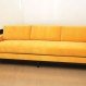 Home Interior, Complete your Warm- Look Living Room through Yellow Leather Sofa: Basic Yellow Leather Sofa