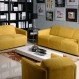 Home Interior, Complete your Warm- Look Living Room through Yellow Leather Sofa: Best Yellow Leather Sofa