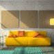 Home Interior, Complete your Warm- Look Living Room through Yellow Leather Sofa: Light Yellow Leather Sofa