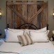 Home Interior, Barn Door Furniture: The Other “Face” of a Barn Door: Headboard Barn Door Furniture
