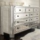 Bedroom Interior, Mirrored Chests: The “Invisible” Storage: Large Mirrored Chests