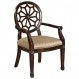 Dining Room Interior, Wooden Arm Chairs: The Rustic Furniture: Nice Wooden Arm Chairs With Round Backrest