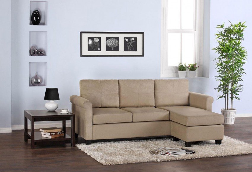 Home Interior, Small Sectionals for Your Small Size Room: Open End Small Sectionals