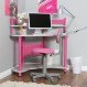 Bedroom Interior, Girls Desks for Your Daughter: Pink Girls Desks For Corner Space