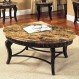 Dining Room Interior, Natural Look for Stone Top Tables: Round Stone Top Tables