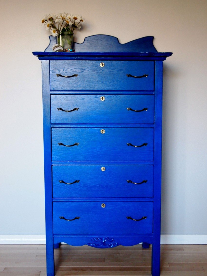 Bedroom Interior, Blue Dressers: Attractive Dressers for Blue Lovers: Simple Blue Dressers