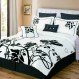 Bedroom Interior, Complete Bed Sets to Create Homy Decoration: White And Green Flower Complete Bed Sets
