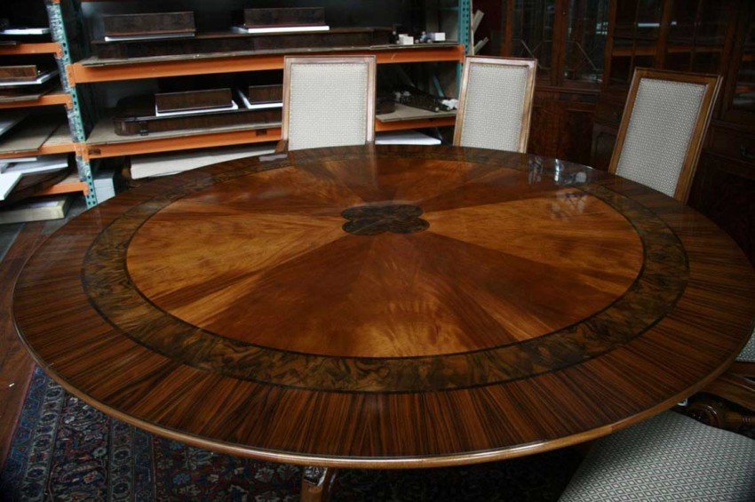 Dining Room Interior, Get a Luxurious Dinner with Large Round Table: Beautiful Large Round Table