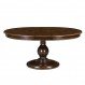 Dining Room Interior, Get a Luxurious Dinner with Large Round Table: Dark Large Round Table