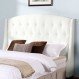 Bedroom Interior, Tufted Headboards: Headboards that Makes Your Bed Look More Elegant: White Tufted Headboards