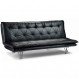 Home Interior, The Finest Furniture with Leather Sofa Bed: Black Modern Leather Sofa Bed