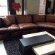 Home Interior, Down Sectional Sofa Ideas: Dark Brown Down Sectional Sofa