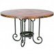 Dining Room Interior, Copper dinning table – One of Unique Hammered Table: Kitchen Round Copper Dining Table