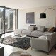 Home Interior, Down Sectional Sofa Ideas: White Dark Down Sectional Sofa